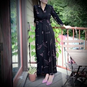 ZARA Black Floral Dress